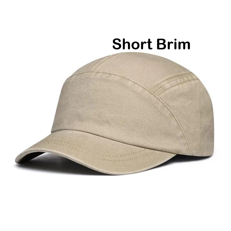Freedom Outdoors Men's Purple Retro Japanese Tooling Style Short Brim 5 Panel Baseball Caps For Spring Summer Outdoor Leisure Sun Protection Camping Hats 56-58Cm