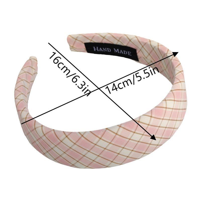 Cloth Plaid Sweet Headband Women's Korean Fashion Fresh Hair Band Outdoor Hair Accessories