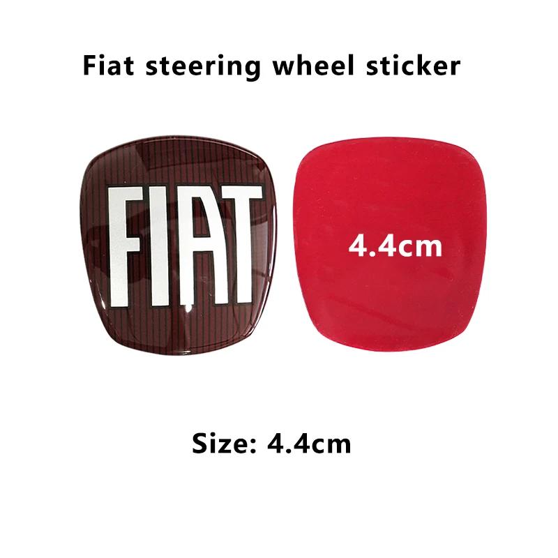 1pcs 3D 44mm Acrylic Steer Wheel Emblem Sticker Car Steering Wheel Sticker Car Interior Emblem Car Accessories For FIAT Abarth