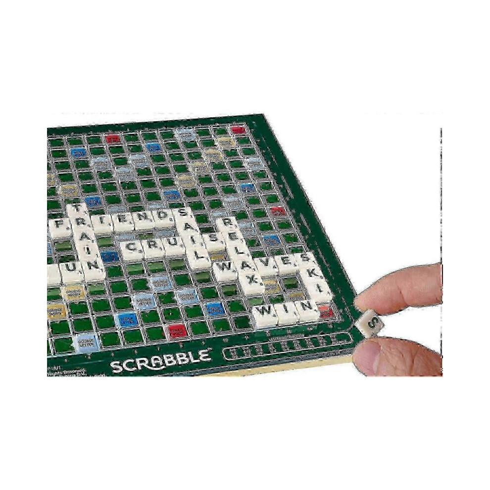 Large Scrabble Game with Rotating Wooden Board