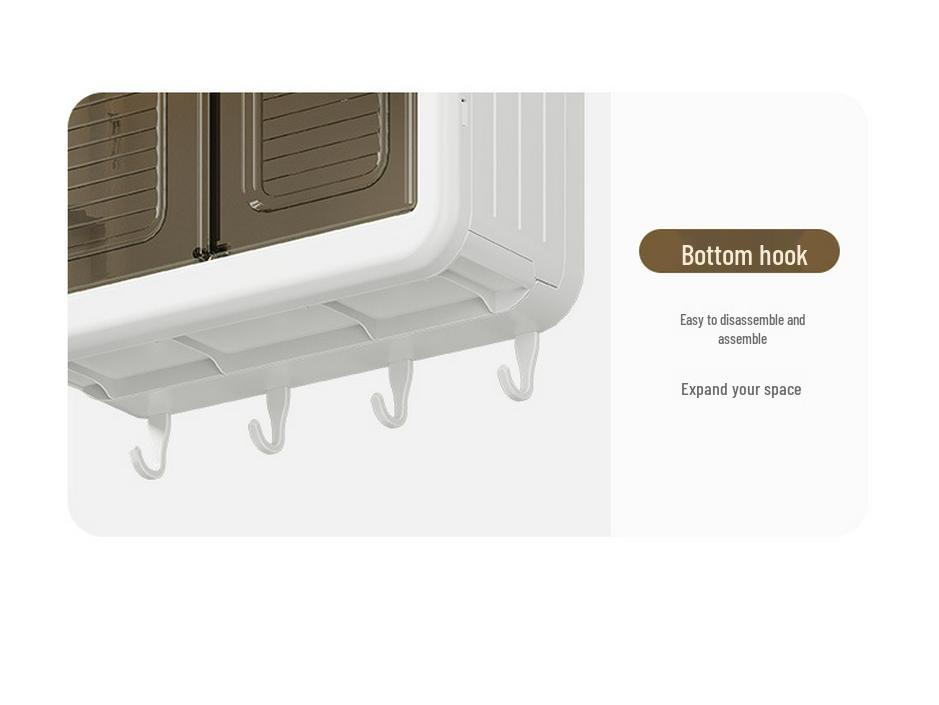 Magnetic Wall-Mounted Dustproof Storage Cabinet for Bathroom