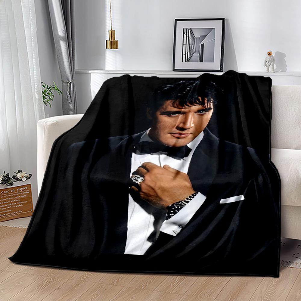 Elvis: Iconic Legend Blanket Warmthful Decor Suitable for Picnics Livingroom Bed Four Seasons Universal Digital Print