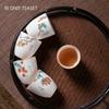 Boutique Ceramic Teacup Hand Painted Meditation Cup Single Portable Travel Tea Bowl Pu'er Master Cup Handmade Porcelain Tea Set