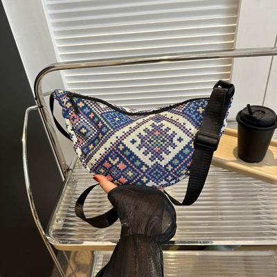 Ethnic Style Large Capacity Dumpling Bag Autumn New Fashion Trend One-shoulder Crossbody Bag Vacation Style Niche Women's Bag