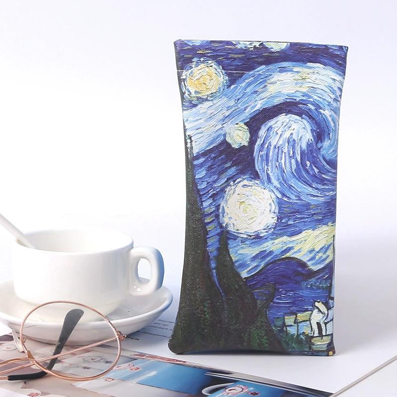 1PC Floral Print Anti Pressure Storage Bag Eyewear Protector Oil Painting Portable Glasses Case Box Storage Bag Sunglasses Box