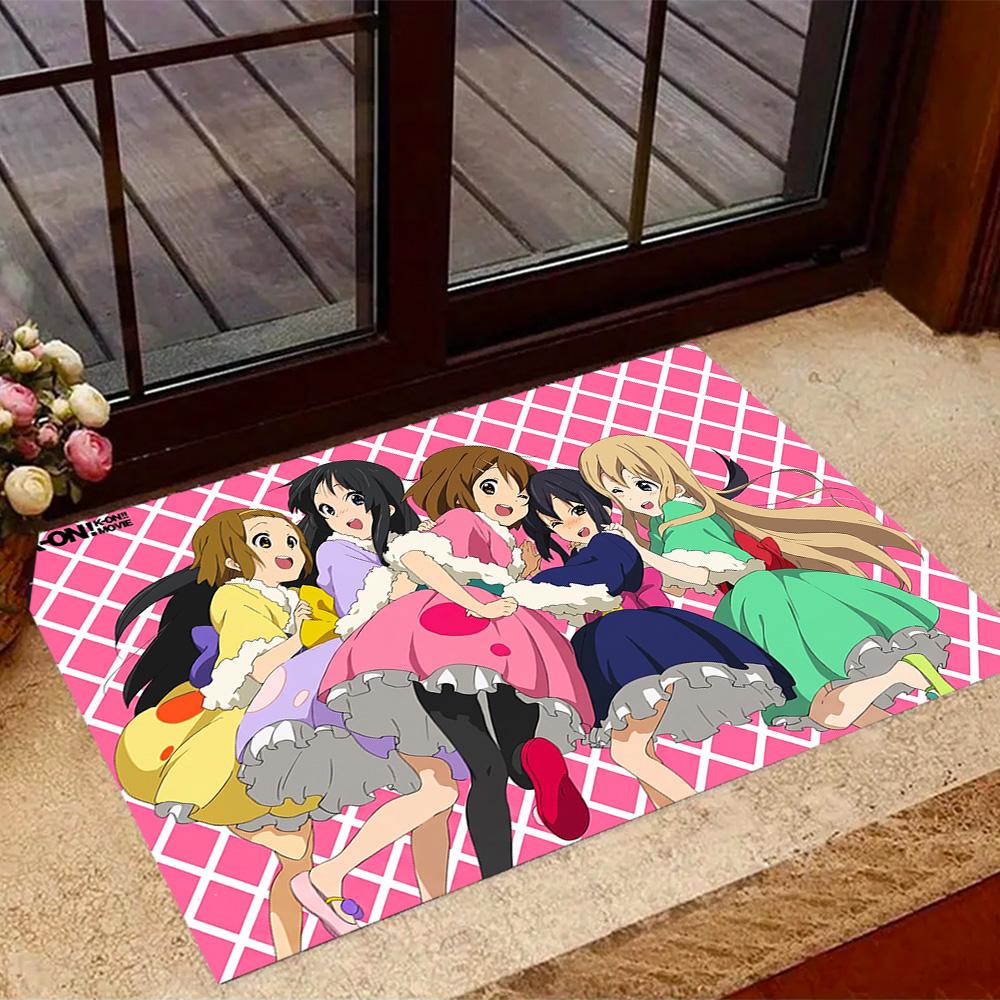 Anime Characters Pose Carpet Suitable for Entryway Study Room Outdoor Dining Room Antislip Carpet Anime Office Decor Best for Christmas
