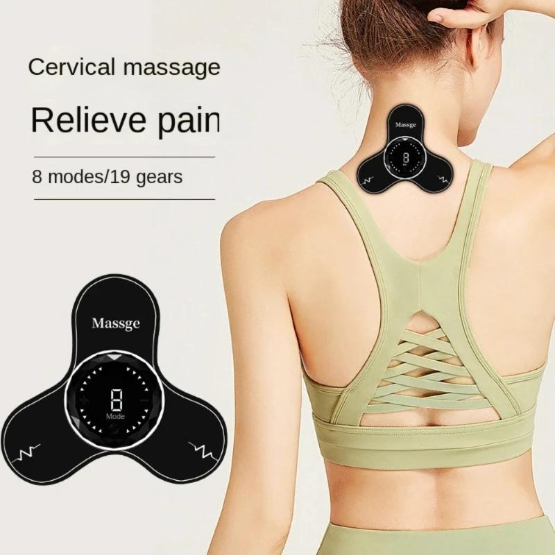 Intelligent EMS Mini Cervical Circulation Fitness Massage Machine Home Electric Meridian Pulse Shoulder and Neck Massage Patch