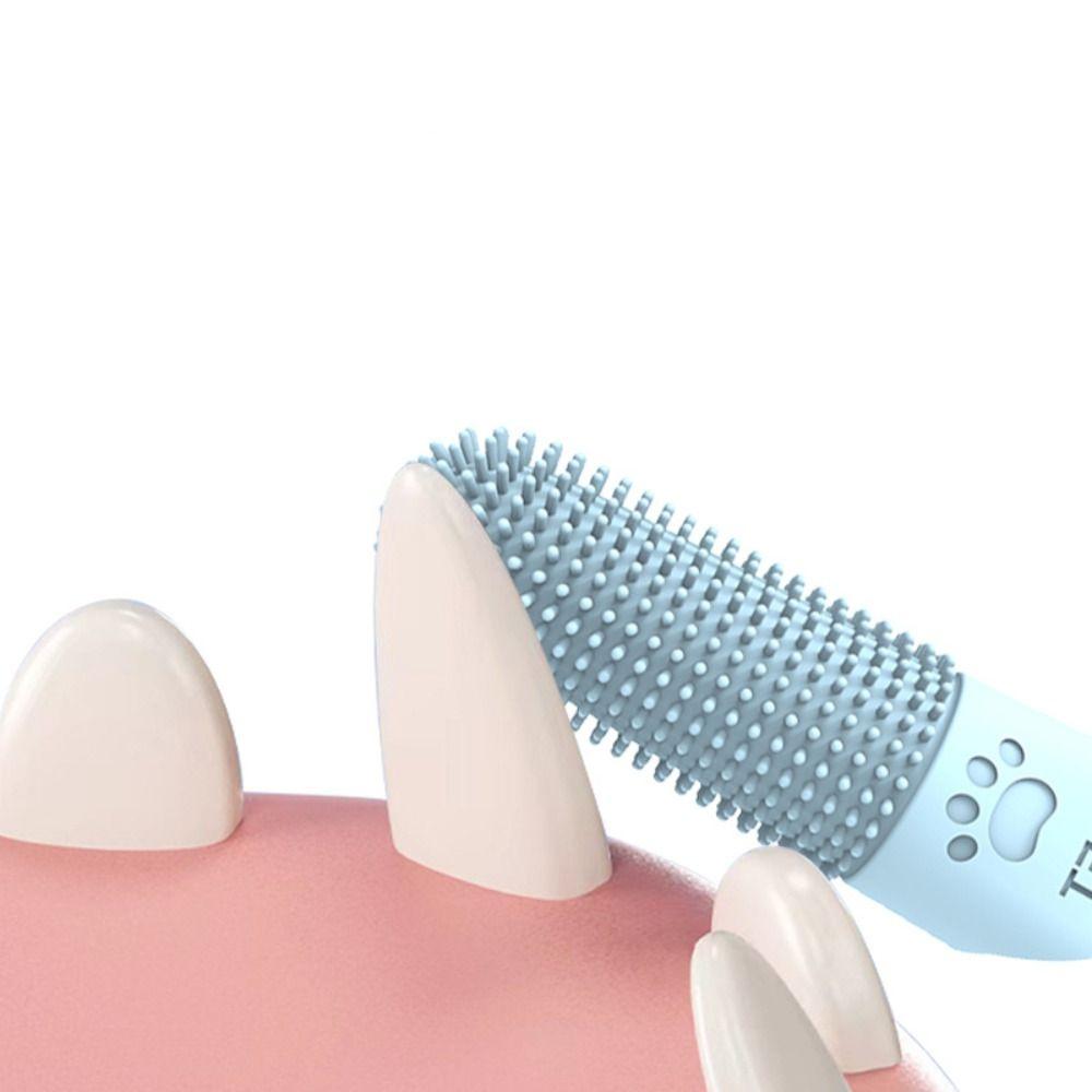 Super Soft Pet Teeth Cleaning Fingertips Nontoxic Cats Mouth Cleaner Removing Tartar And Stones