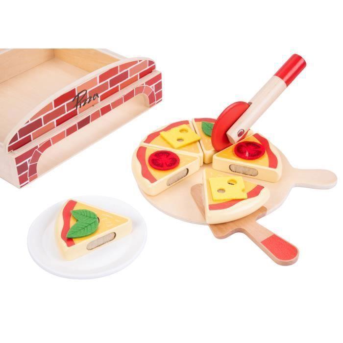 Ensemble Pizza Gourmet - DORJEE - 20 Pièces - Bois - Accessoires Inclus
