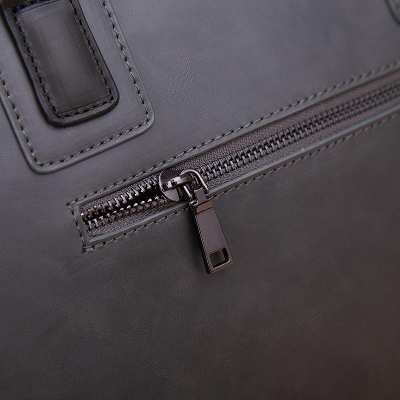 Business Commuter Men's Handbag Shoulder Messenger Bag 14-inch Computer Bag Sewing Wear-resistant Briefcase