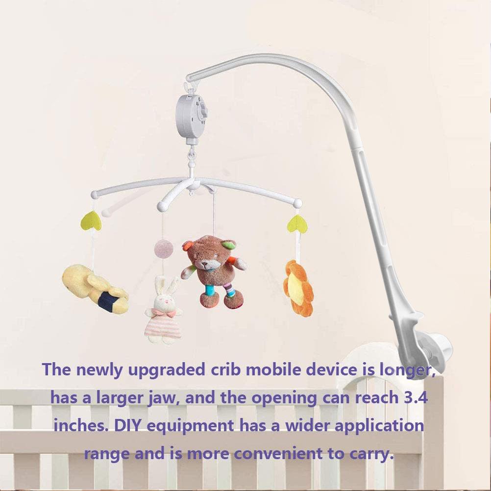 Baby Crib Claw Mobile Bed Bell Holder with Music Box Adjustable Holder Cot Mobile Arm DIY Toy