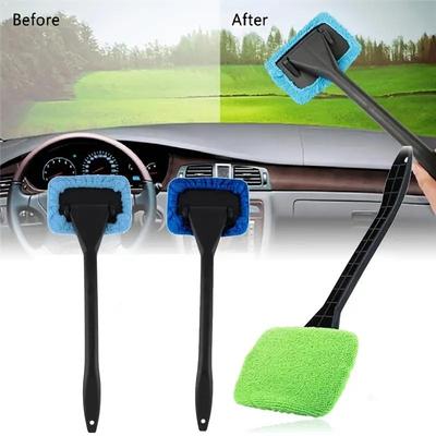 Long Handle Cleaning Cloth Easy To Use Windshield Wiper Cleaner Brush Microfiber Wiper Cleaning Brush Windshield Demister Wiper Cleaner  Accessories