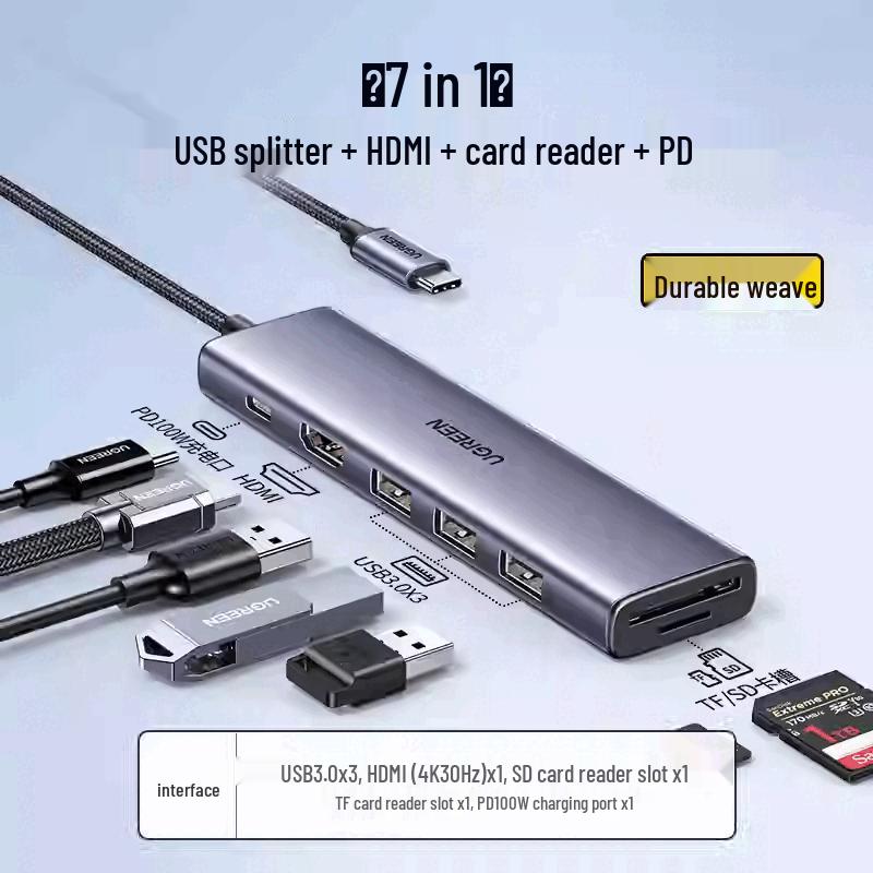 UGREEN USB-C 7-in-1 Multifunction Docking Station