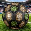 1PC Lions Roar Power Green Star Mandala Soccer Ball Size 5 Football Machine Sewn Indoor/Outdoor Universal Football Surprise Collection n118