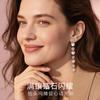 APM Monaco [Sweet Girl] Pink mother-of-pearl love long pendant, gentle and delicate earrings, women's pink PE13731XNAC