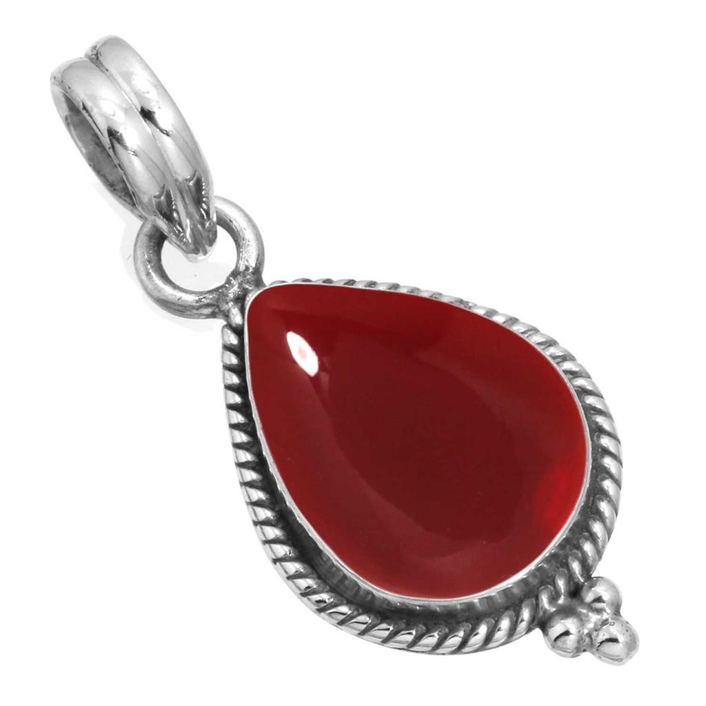 925 Sterling Silver Pendant Women Gemstone Handmade Jewelry Wedding Gift Amber Amethyst Black Onyx Carnelian Garnet Quartz Green Onyx Gold Stone
