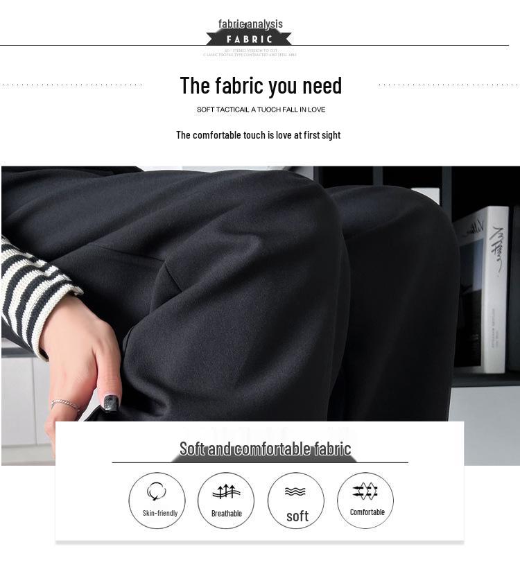 Spring 2026 Women's High Waist Wide Leg Straight Suit Pants