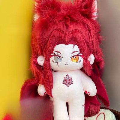 20cm Anime Spiel Attribute Gebura Kawaii Cosplay Weicher Baumwollpuppenkörper Mit Ohren Schwanz Cartoon DIY Verkleidungsspielzeug Figuren Fans Geschenk