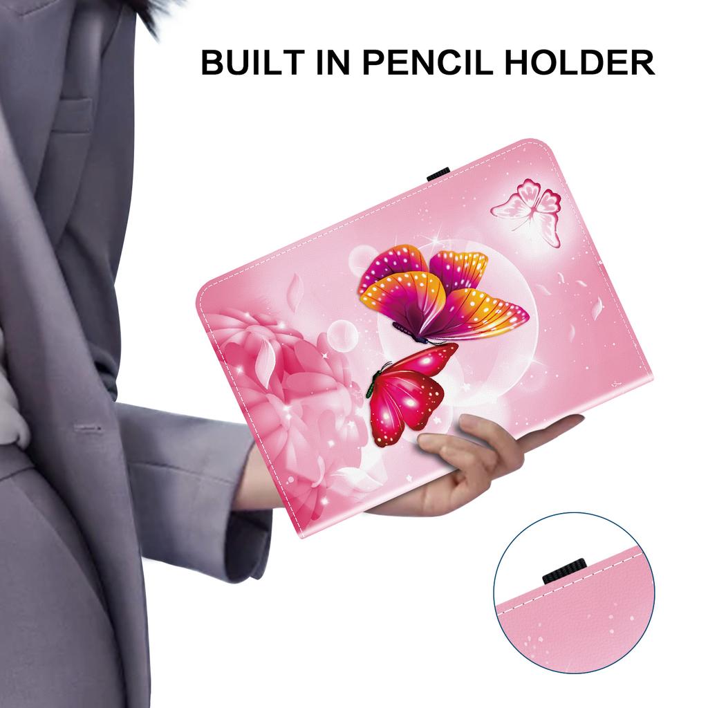 PU Leather Tablet Case for Apple iPad Pro 12.9 (2018)-11 Styles! Durable,with 2 Stand Slots,Pencil Holder & Card Slots,Flexible TPU Back Cover