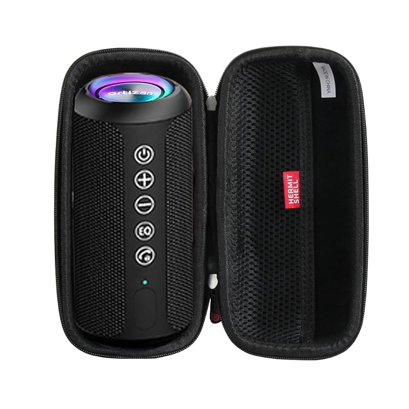 

Hermitshell Compatible with dedicated protective storage case Bluetooth speaker Waterproof IPX7 wireless speaker (Black) (Case only)
