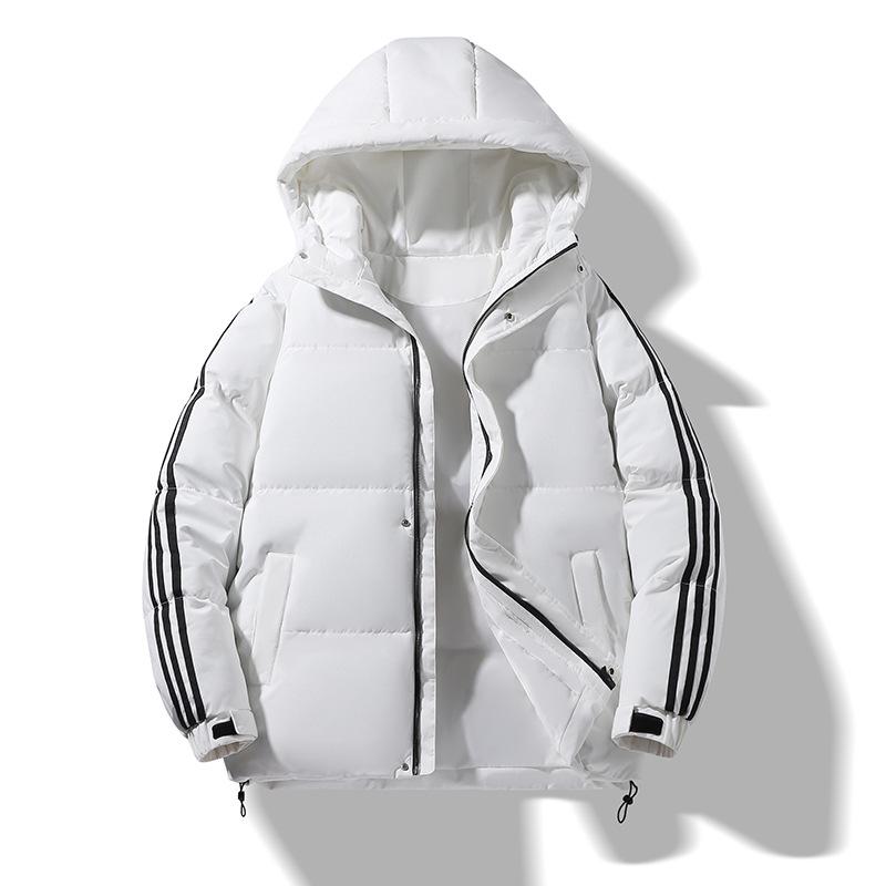 Winter Drei-Streifen Amerikanische Baumwolljacke für Herren, Lässig und Vielseitig Verdicktes Baumwolljacken-Oberteil