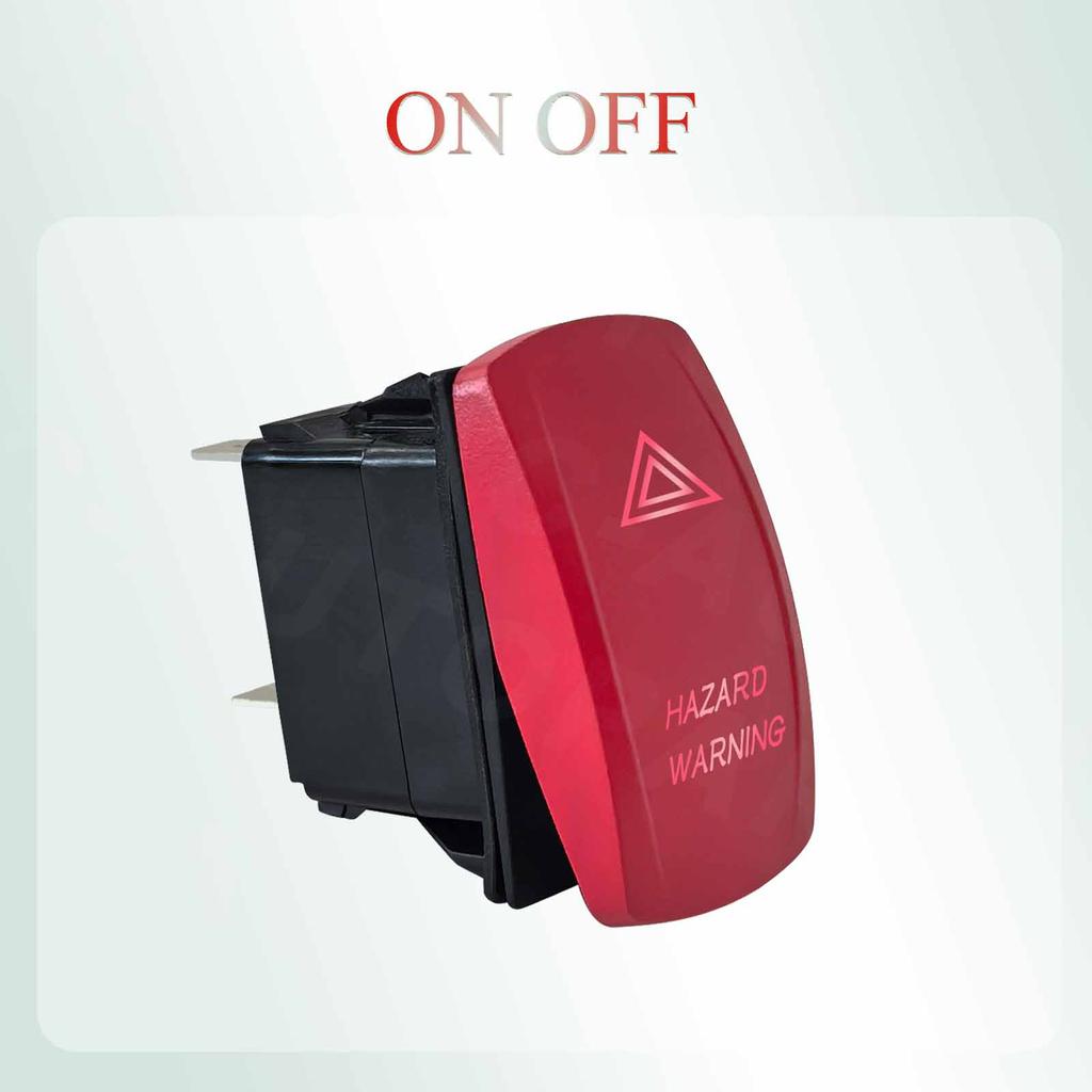 12V/24V 20A Waterproof Marine Grade Momentary ON OFF Red Backlight Rocker Switch for Car Boat RV Truck Horn Winch Polarity Start Battery Switches5