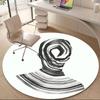 1pc Abstract Figure Office Round Area Rug, Indoor Mat Suitable ForOffice, Under Office Chairs Bedroom Living Room Home Decor, Room Deco 055