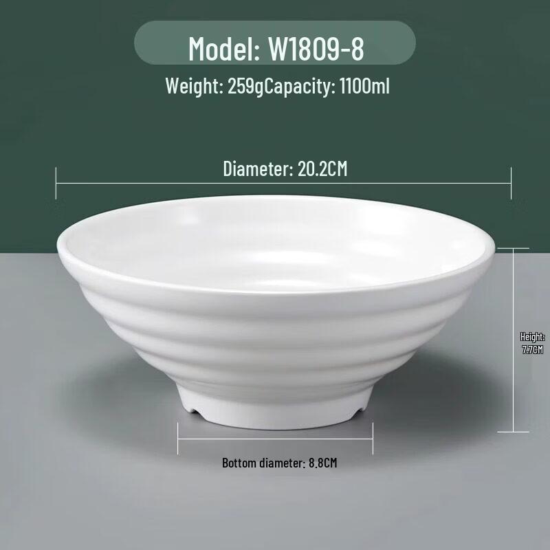 

Commercial White Melamine Soup Bowl