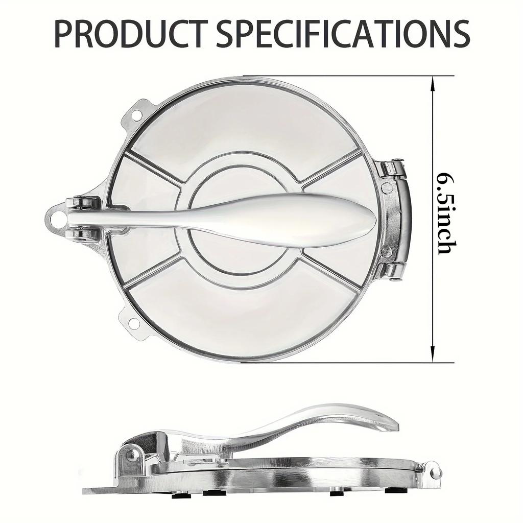 Dough Press Metal Dies Steel Flour Tortilla Press Dumpling Dough Tortillas Flour Bread Mold Sandwich Taco Press - 6.5 inch