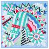 Manual Hand Rolled Twill Silk Scarf Women Timpani Print Square Scarves Echarpes Curled Foulards Femme Wrap Bandana Hijab 90CM