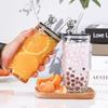 Ins Glass Love Straw Cup with Lid - Portable Diamond Bear Design for Office & Cold Brew Coffee