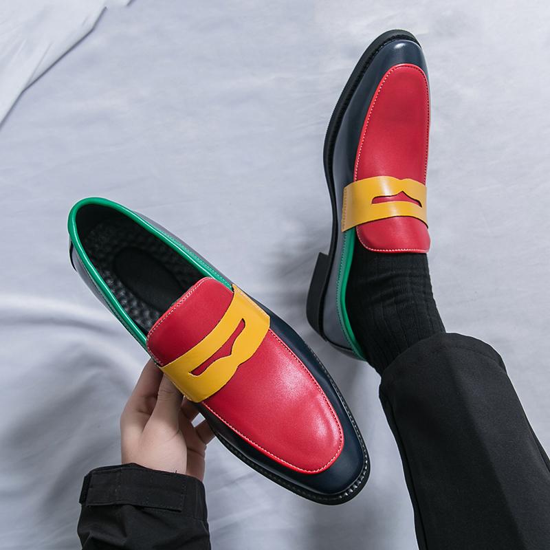 Fashion Handmade Men Coiffeur Shoes Stylish Flats Mens Slip on Club Shoes Classic Men Shoes for Wedding Non-Slip Men's Walking Footwear