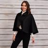 Women's 2024 Autumn/Winter Woolen Cape Shawl - Short, Versatile, Plus Size, European & American Style.