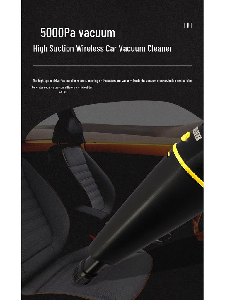 Dual-Use High-Power Mini Handheld Portable Vacuum Cleaner for Car and Home