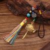 Chinese alloy six-character keychain pendant bag hanging metal accessories, barrel pendant gift pendant colorful