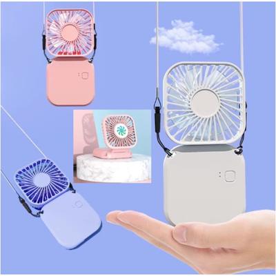 Ultracienki składany wentylator biurkowy z cichym ładowaniem Treasure Mini przenośny wiatrak na szyję wiszący