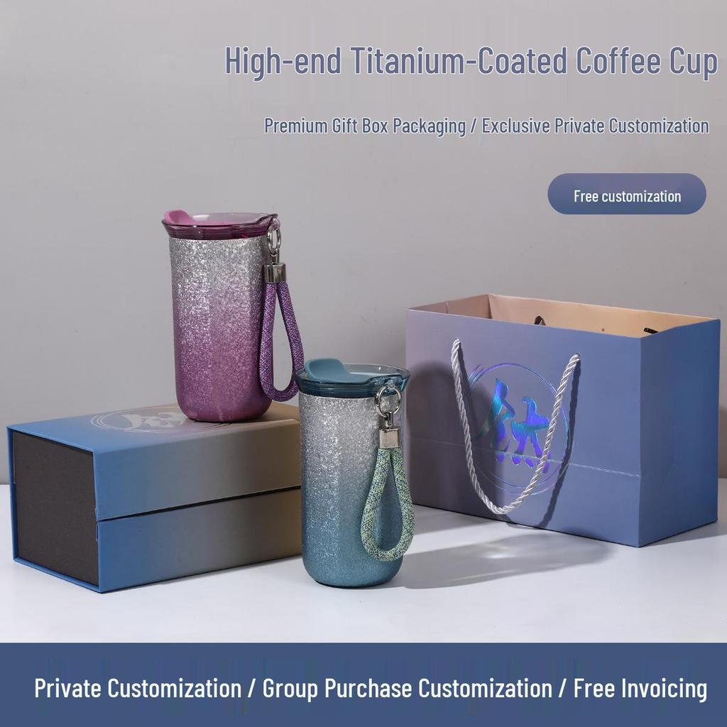 Titanium Plated 316 Stainless Steel Insulated Cup - Portable Pocket Gift Cup for Men and Women