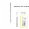 Russian-Style Double-Ended Nail Art Tool: Steel Cuticle Pusher & Slanted Polishing Head
