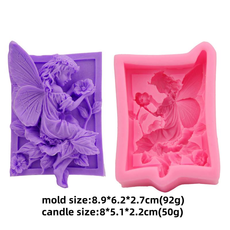 Dolphin Mermaid Aromatherapy Candle Mold DIY Flower Appreciation Girl Couple Soap Mold Flower Fairy Sugar Cake Baking Tool