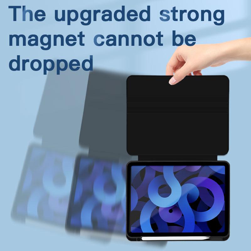 Rotating Case for iPad 9th/8th/7th with Pencil Holder, 360 Degree Rotation Stand Cover Clear Back, Auto Wake/Sleep