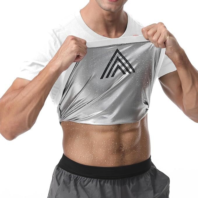 

HEATTRAP Официальный костюм Heattrap для сауны для сауны, калорий, осанки, просто носите, футболка-карточка для похудения, белая, потоотделение, сауна, устойчивый к запаху, компрессионный, белый