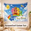 Custom Name Text Tapestry,Care Bears Boho Wall Hanging, Decorative Backdrop Tapestry For Room