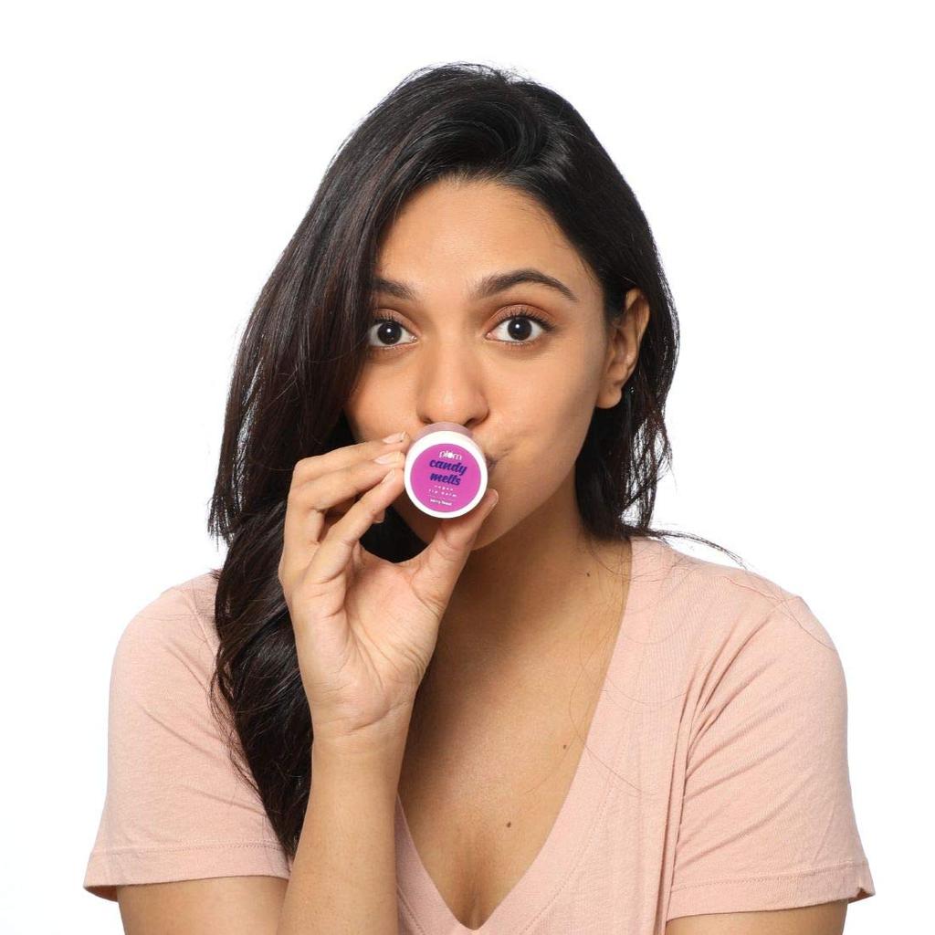 Plum Candy Melts Vegan Lip Balm Berry Feast 12g | Dry Lips Moisturizer UV Protection & Shine