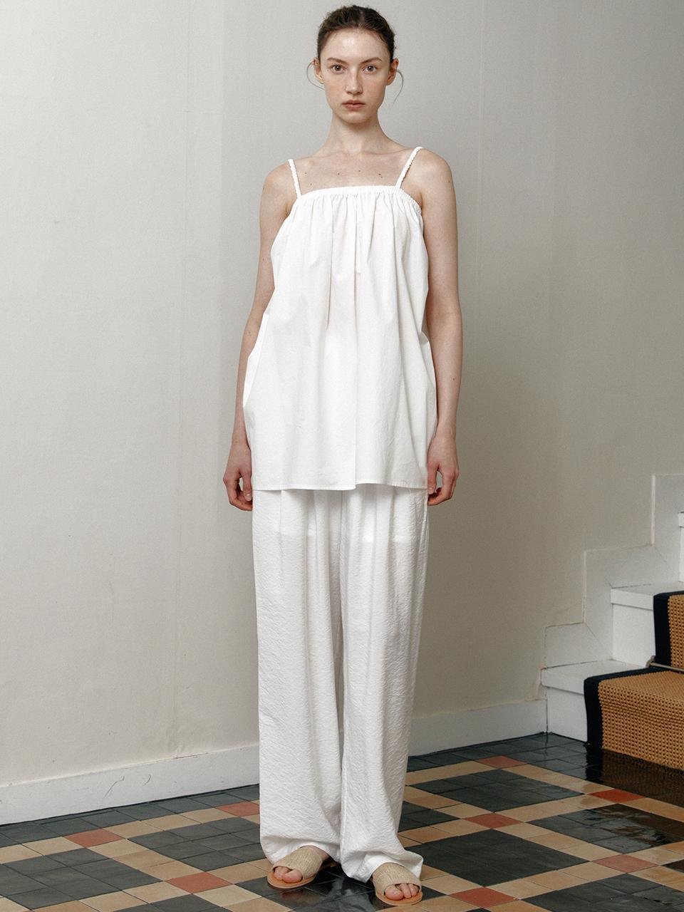 Le Banding String Flared Top (White) Free