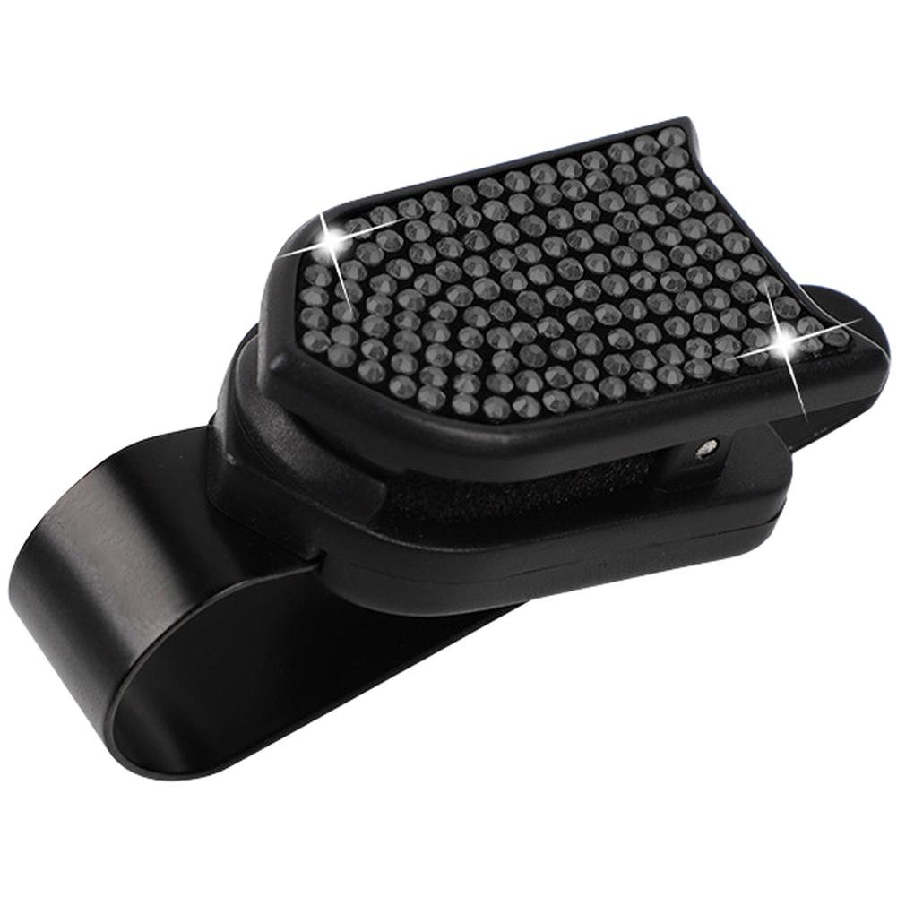 Car Sun Visor Organizer with Rhinestone Detail and Firm Grip for Eyewear and Card Storage Suitable for Most Vehicles