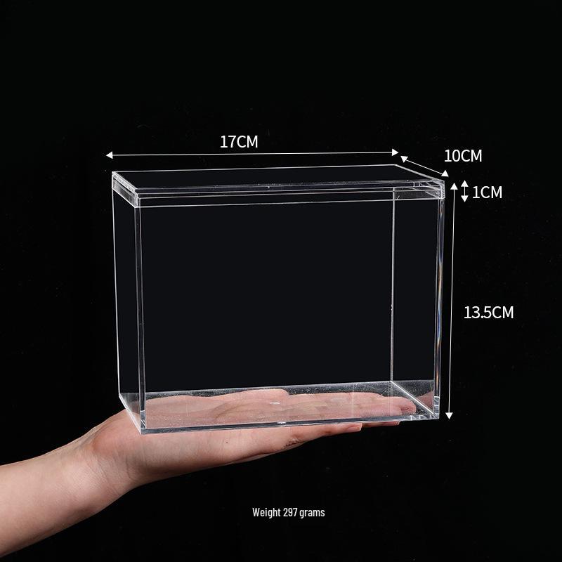 Transparent Square Acrylic Storage Box for Figures - Dustproof Food-grade Plastic, PS Wedding Candy Box with Lid