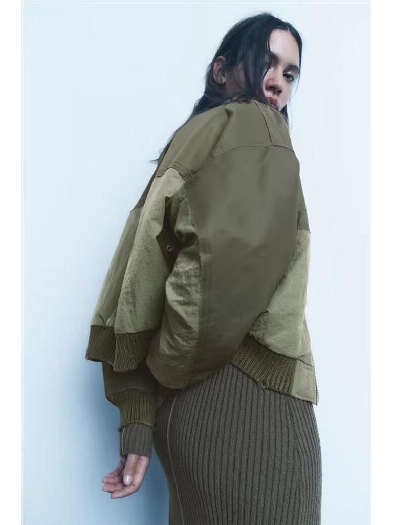 Damen Winter Patchwork Bomberjacke - Kälteschutz