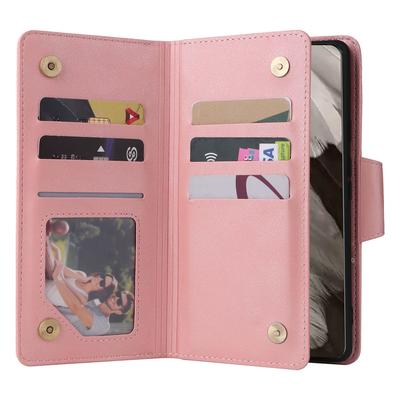 For Google Pixel 8 Stand Cell Phone Cover Wallet Rivet Decor PU Leather Phone Case