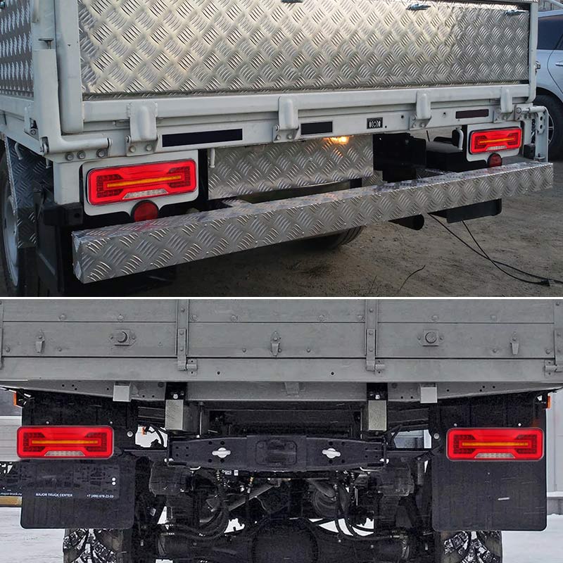 LED Combination Tail Lights DRL Dynamic Turn Signal Light Reflector Brake Reverse Light For Trailer Truck Tractor Camper 12V 24V