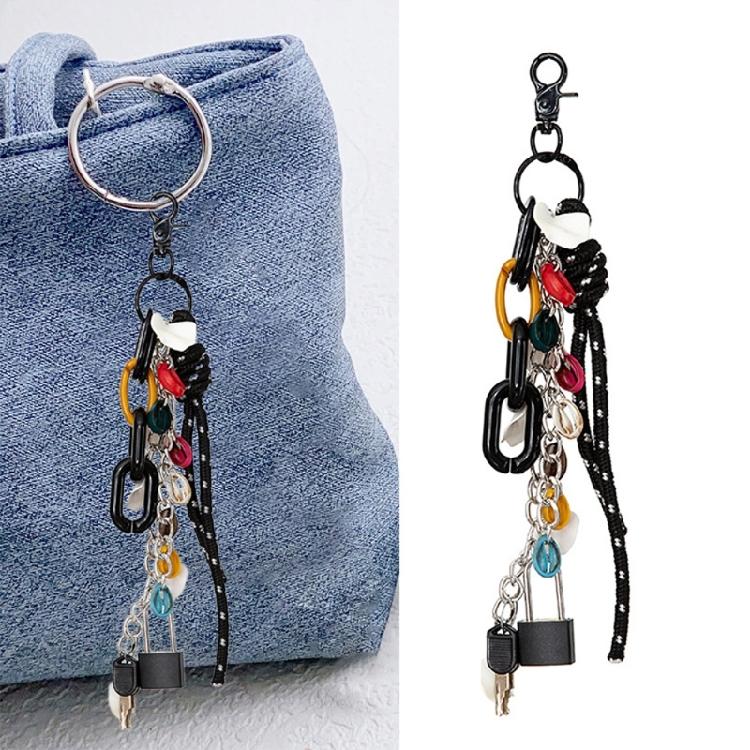 Multifunctional Nylon Cord Bag Hanging Charm Contemporary Keychain Pendant for Fashion Enthusiasts Daily Use Casual Wear